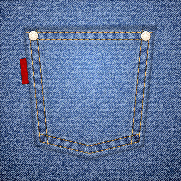 Джинсовый карман с биркой
.
