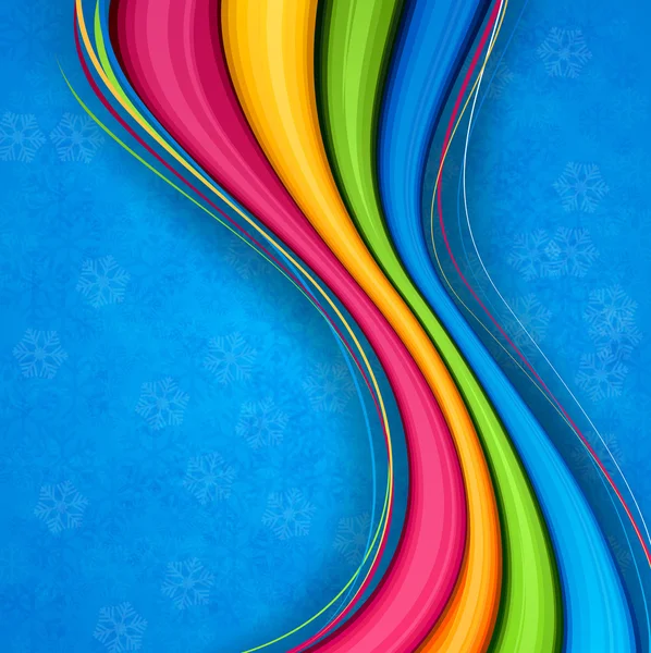 Fond de Noël ondulé coloré . — Image vectorielle