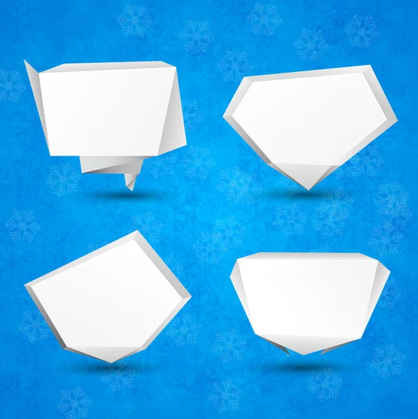 Karácsonyi papír origami buborékok. — Stock Vector