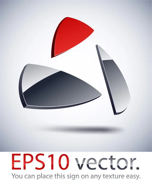 Icône logo 3D moderne . — Image vectorielle