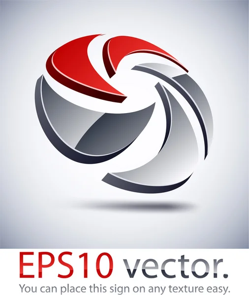 3D modern blandning logo ikon. — Stock vektor