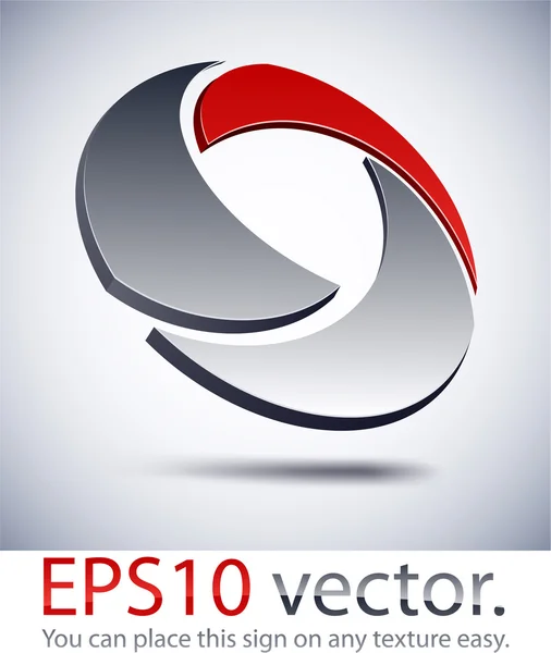 3D-s modern technológia logó ikon. — Stock Vector