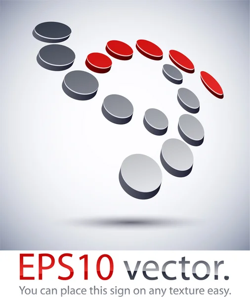 3D modern digital logotyp ikonen. — Stock vektor