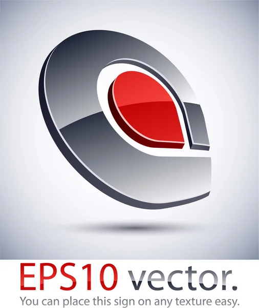 3D modern "en" logo ikon. — Stock vektor