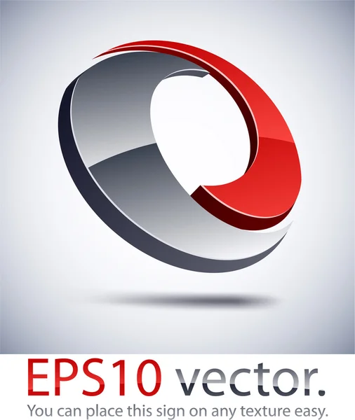 3D modern technology logo icon. Stock Vector