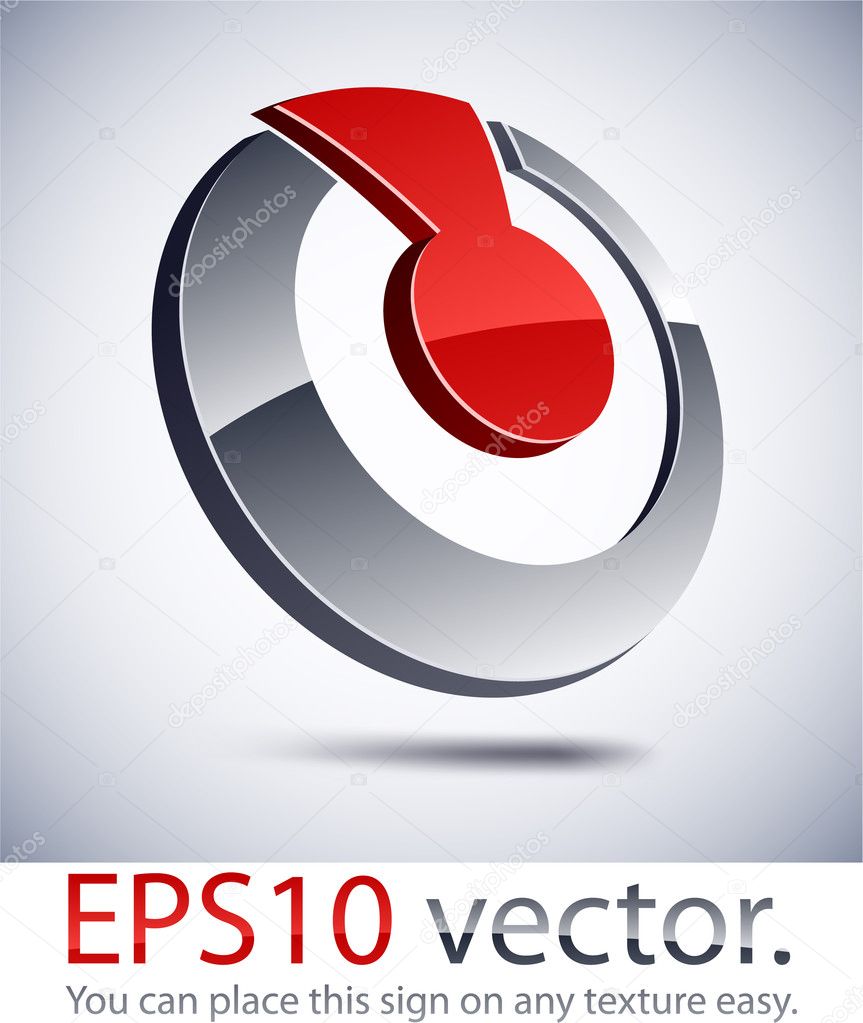 Vector illustration of 3D abstract shuttlecock business logo.