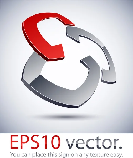 3D modern logotyp mönster. — Stock vektor
