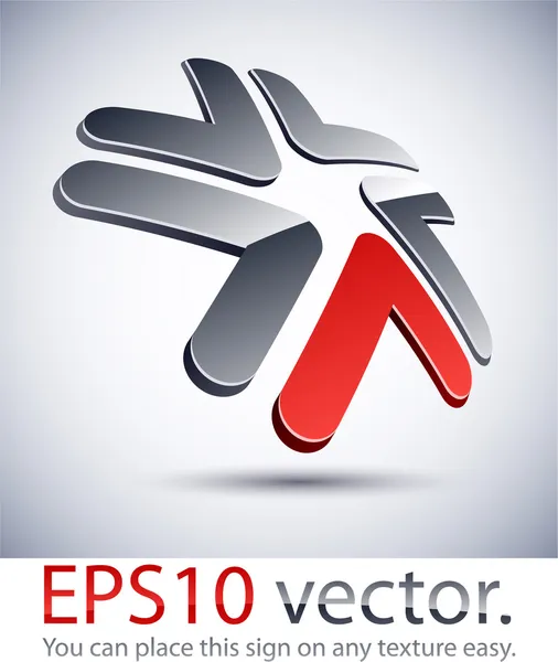 3D moderna star logo ikon. — Stock vektor