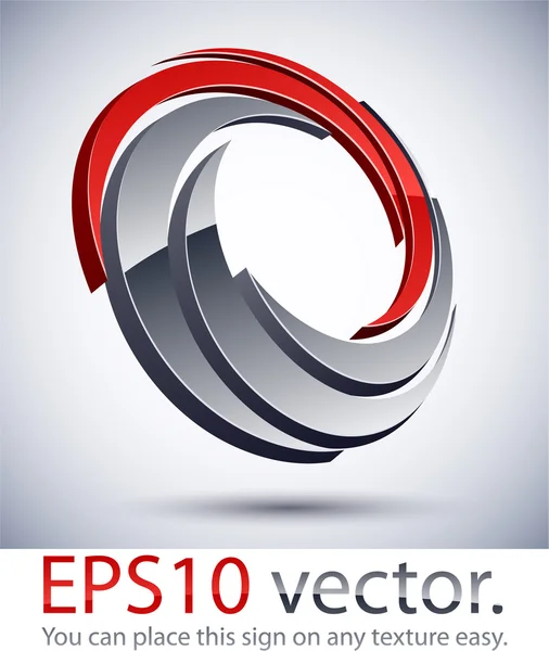 3D moderna bläddra logo ikon. — Stock vektor