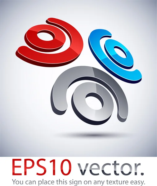 3D modern logo icon. — Stock Vector