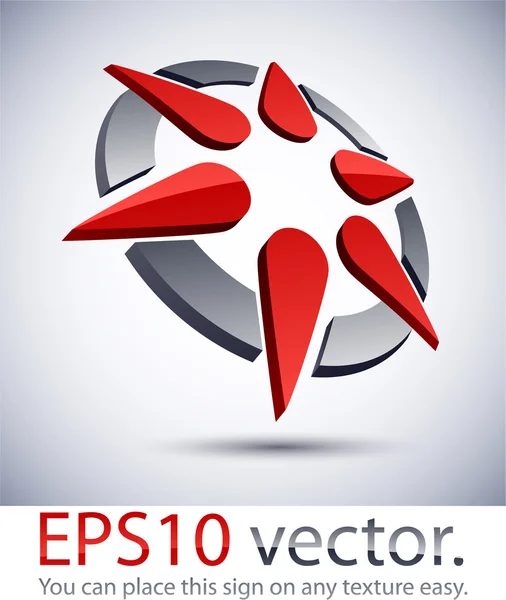 3D-pictogram van de moderne star-logo. — Stockvector