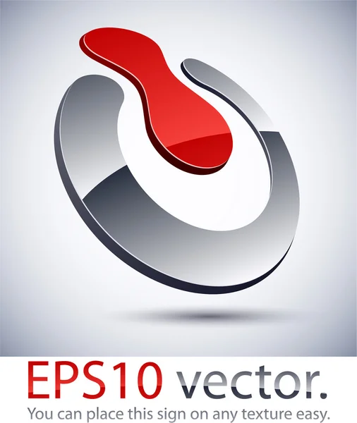 Icono del logotipo del interruptor moderno 3D . — Vector de stock