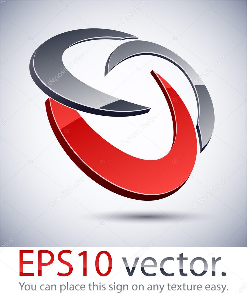 3D modern logo icon. — Stock Vector © Maxborovkov #7645417