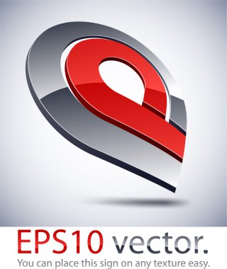 3D modern logo icon. clipart