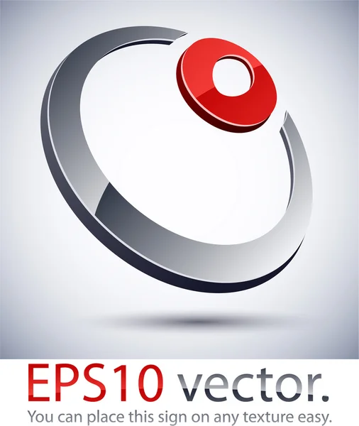 3D-s modern gyűrű logó ikon. — Stock Vector