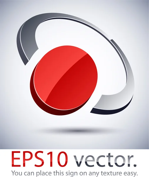 3D modern ring logo icon. — Stock Vector