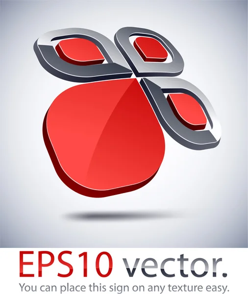 Icône logo 3D moderne . — Image vectorielle