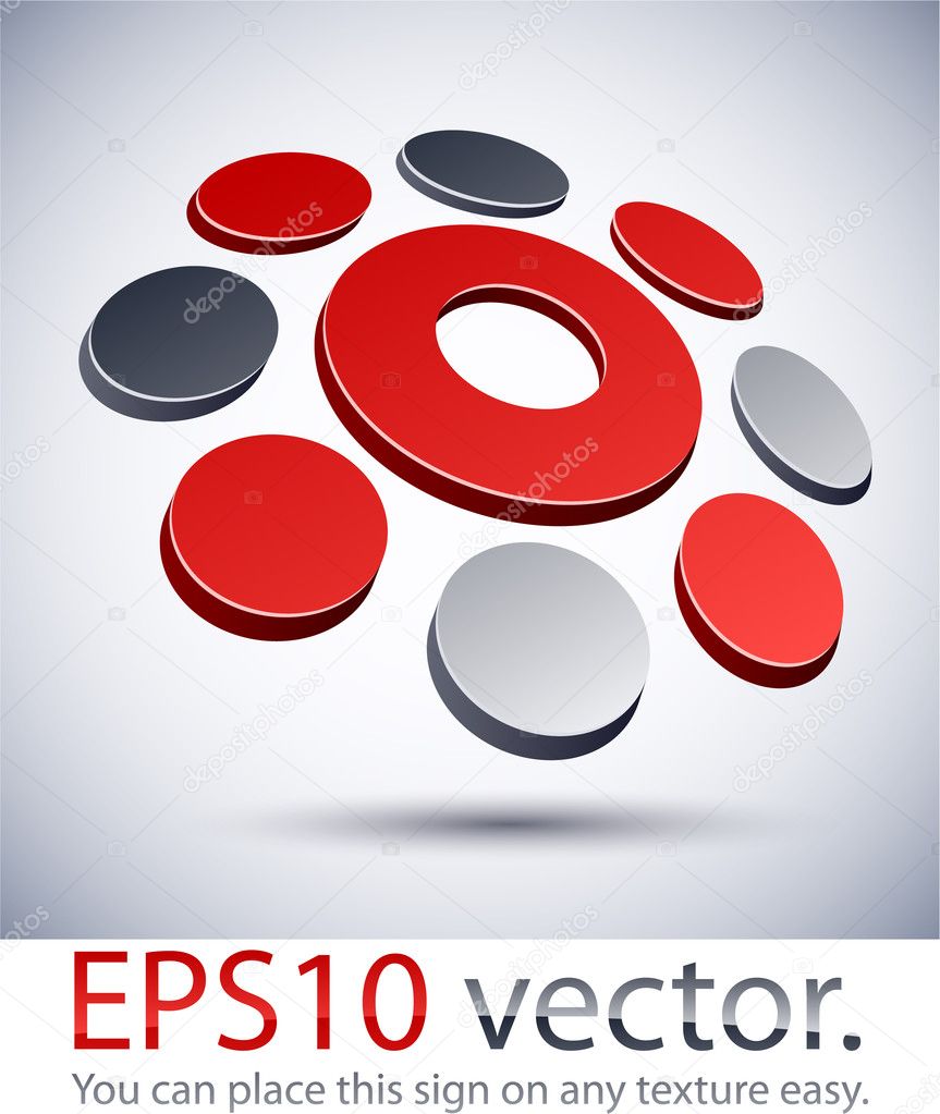 Vector illustration of 3D abstract 