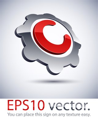 3D modern logo icon. clipart