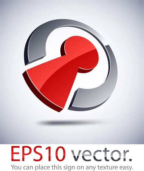 3D modern birdie logo icon. — Stock Vector