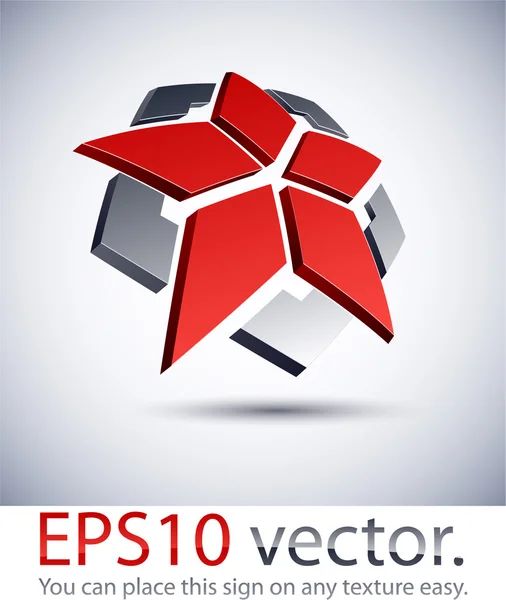 Icono de logotipo estrella moderna 3D . — Vector de stock