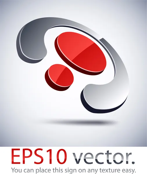 3D modern ring logo icon. — Stock Vector