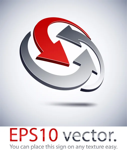 3D modern logo icon. Stock Vector