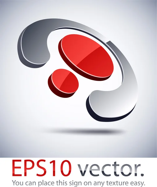 3D modern ring logo icon. Vector Graphics