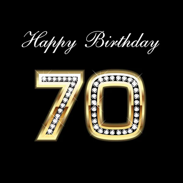 Happy Birthday 70th — Stock Vector © deskcube #7134397