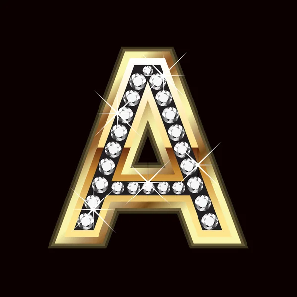 Set Diamond Gold Letters A-G Stock Vector by ©deskcube 10378420