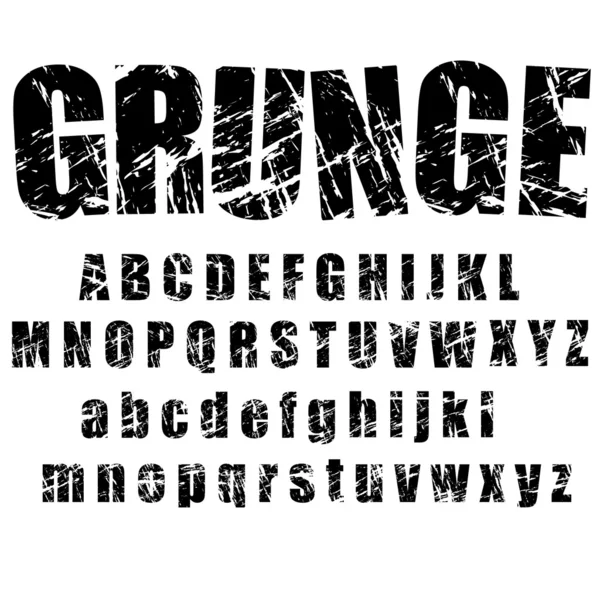 Grunge alphabet - 1 — Stock Vector