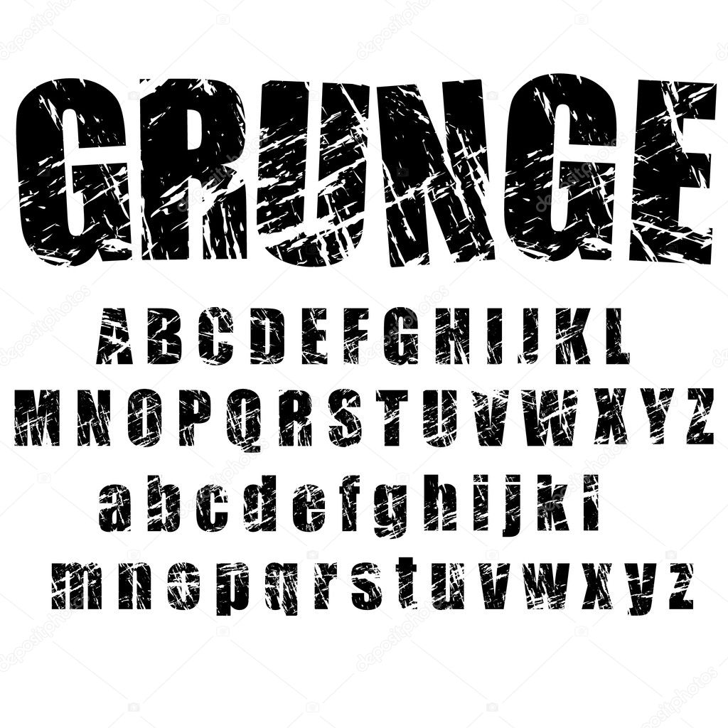 Grunge alphabet - 1