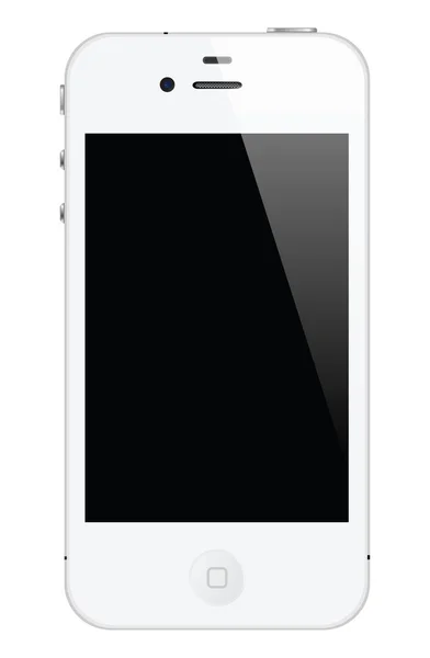 Téléphone blanc similaire à un iphone — Image vectorielle
