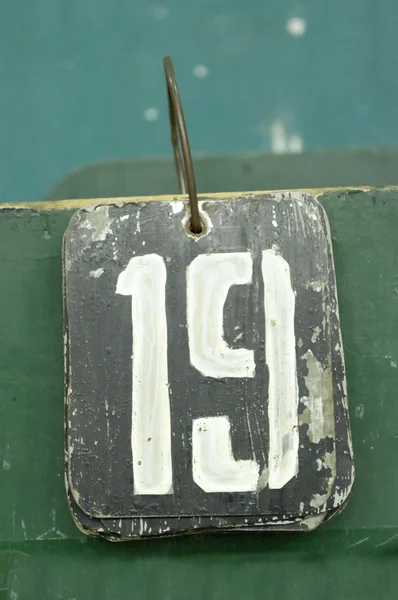 Numer znacznika, dziewiętnaście — Zdjęcie stockowe