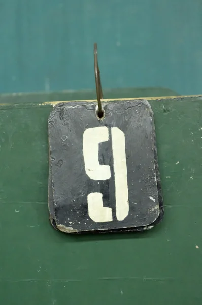 Number tag, nine — Stock Photo, Image