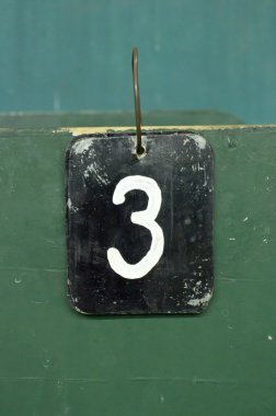 Number tag, three clipart