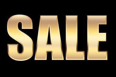 Sale sign in gold clipart