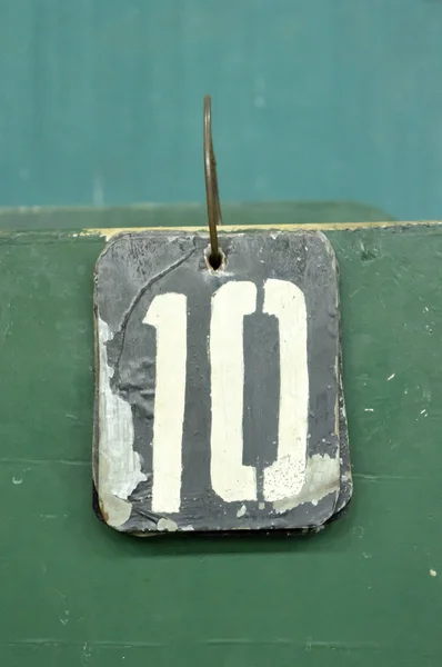 Number tag, ten — Stock Photo, Image