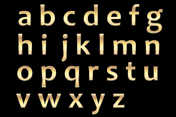 Gouden alfabetten — Stockfoto