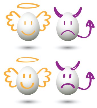 angel and devil clipart