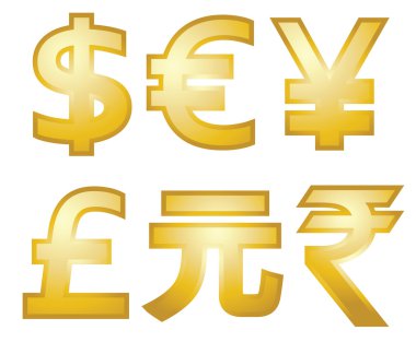 currency symbols clipart