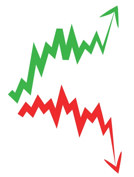Tőzsdei index nyíl — Stock Vector