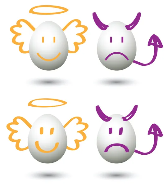 Anděl a ďábel — Stockový vektor