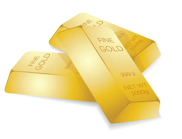 Barras de ouro — Vetor de Stock