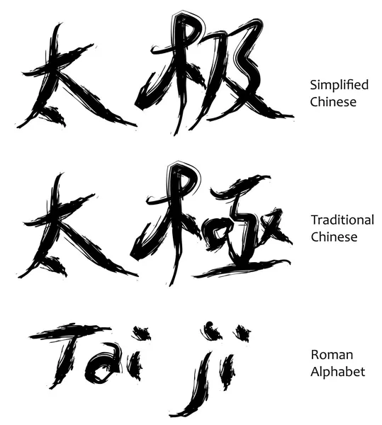 Tai ji caracteres chinos — Archivo Imágenes Vectoriales