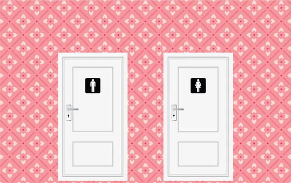 Туалетные двери — стоковый вектор