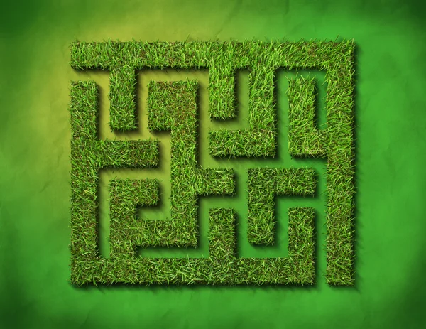 Grünes Graslabyrinth — Stockfoto