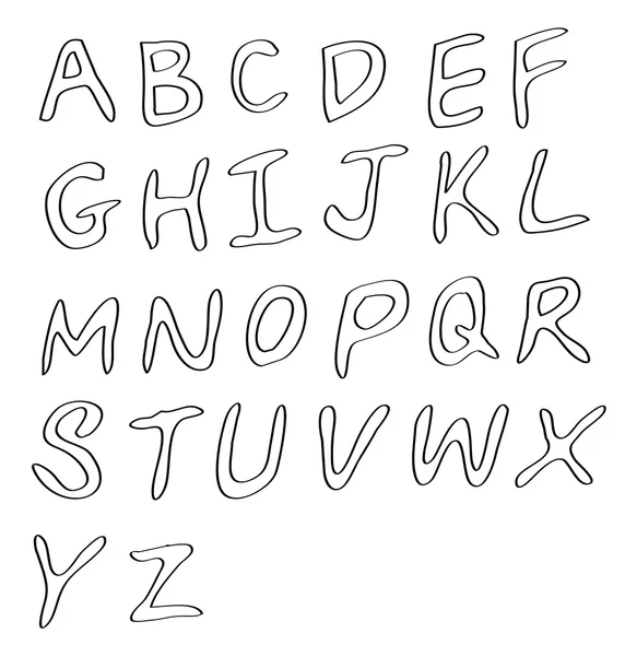 Handwritten alphabets — Stock Vector