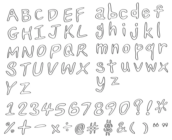 Handwritting lettertypen — Stockvector