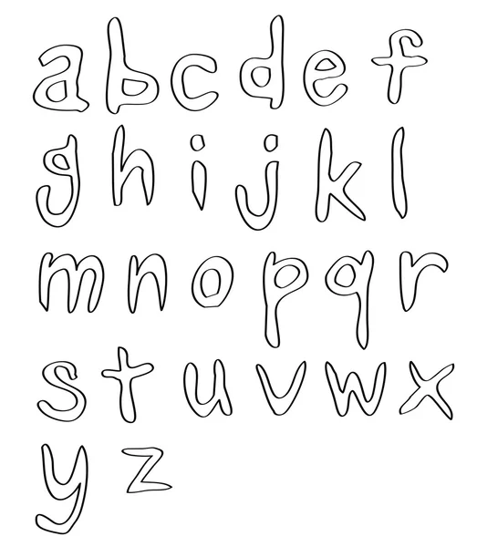 Handgeschreven alfabetten — Stockvector